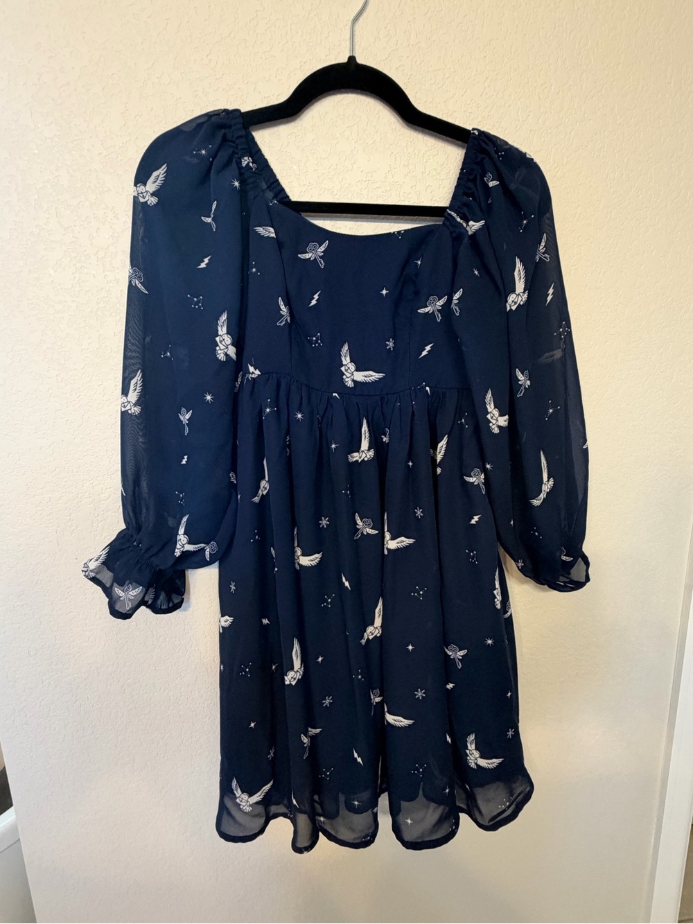 Her Universe Harry Potter Hedwig Navy Blue Mini Dress